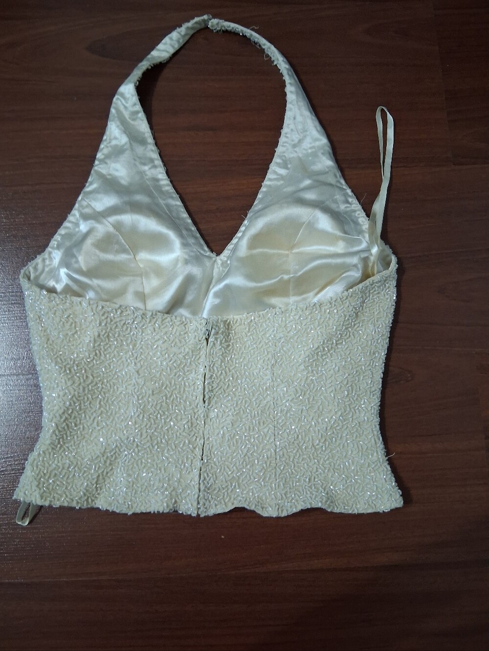 Cache Cream Beaded Strapless Bustier - Picture 2 of 4